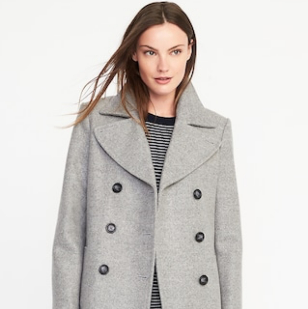 Old Navy Gray Pea Coat